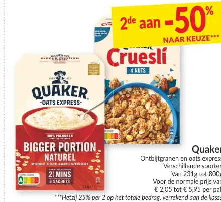 Promotie: Ontbijtgranen en oats express