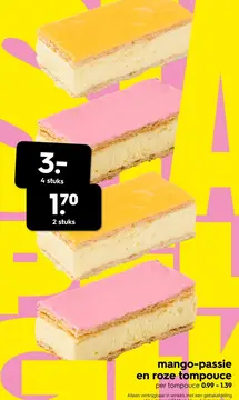 Aanbieding: mango-passie en roze tompouce