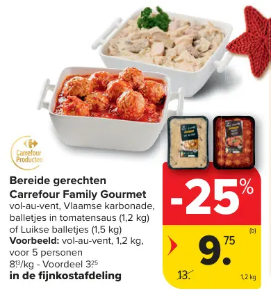 Promotie: Bereide gerechten Carrefour Family Gourmet
