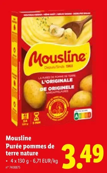 Offre: Purée pommes de terre nature