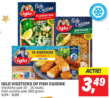 Aanbieding: IGLO VISSTICKS OF FISH CUISINE