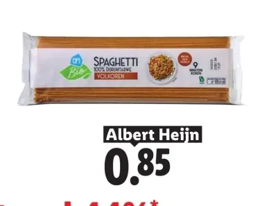 Aanbieding: Spaghetti 100% durumtarwe volkoren