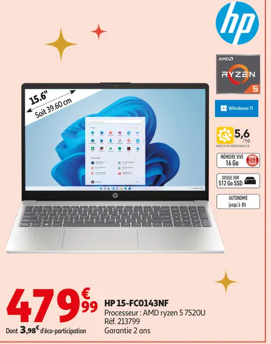 Offre: Hp 15-fc0143nf