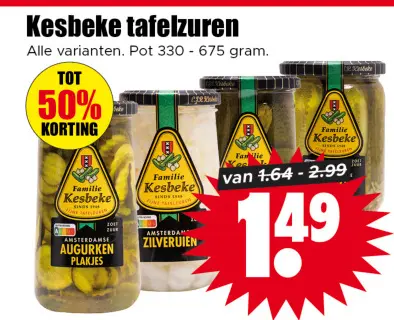 Aanbieding: Kesbeke tafelzuren
