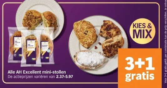 Aanbieding: AH Excellent mini-stollen
