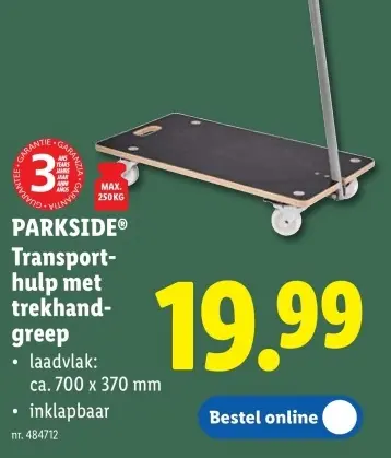 Promotie: Transport-hulp met trekhand-greep