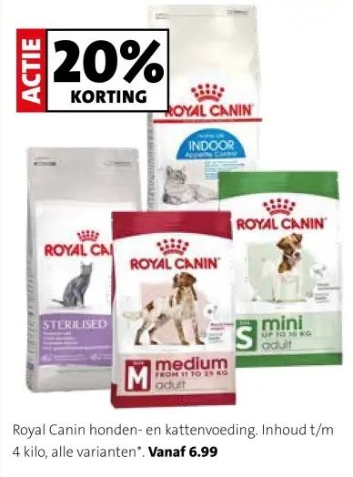 Aanbieding: Royal Canin honden- en kattenvoeding
