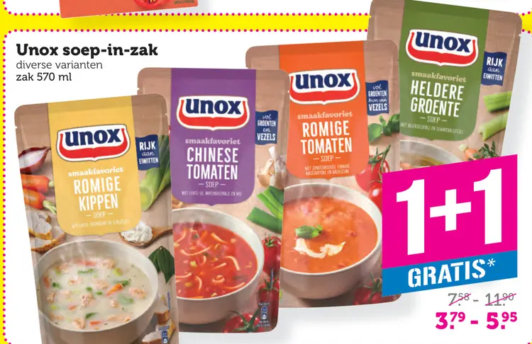 Aanbieding: Unox soep-in-zak
