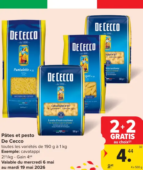 Offre: Pâtes et pesto