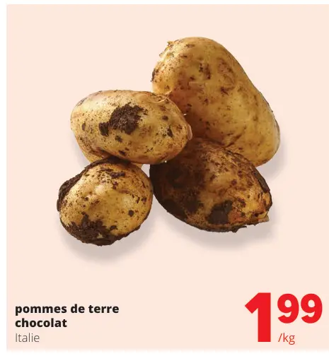 Offre: Pommes de terre chocolat