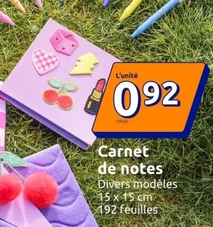 Offre: Carnet de notes
