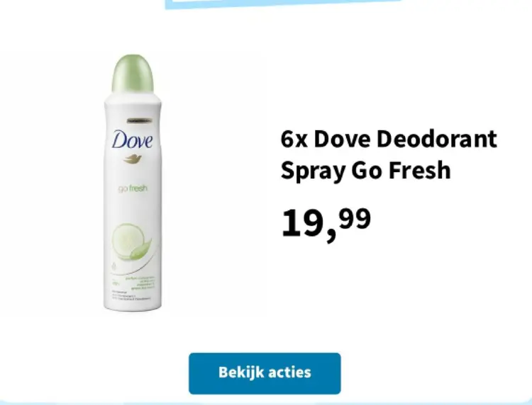 Aanbieding: Dove Deodorant Spray Go Fresh