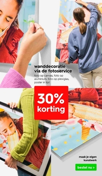 Aanbieding: wanddecoratie via de fotoservice