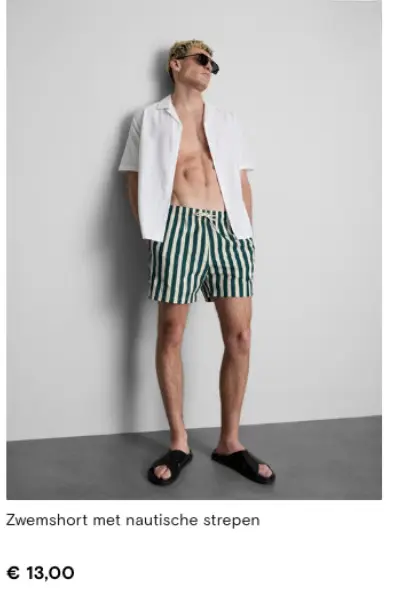 Aanbieding: Zwemshort met nautische strepen