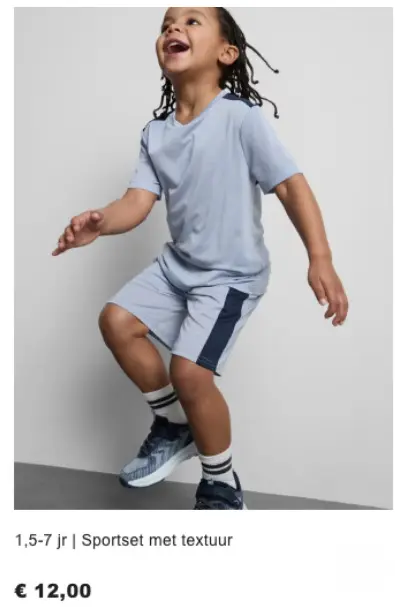 Promotie: Sportset met textuur