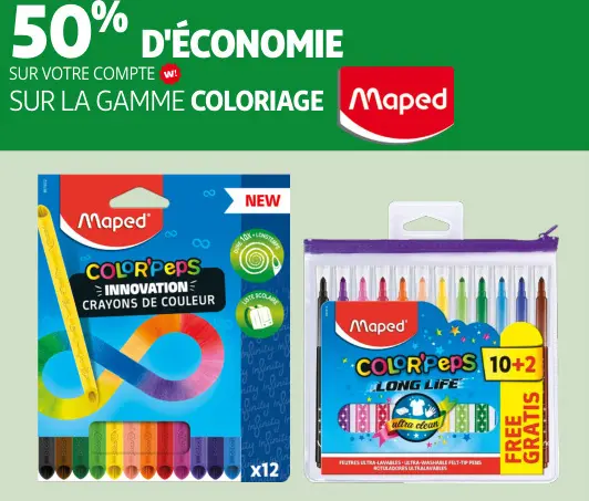 Promotie: La gamme coloriage Maped