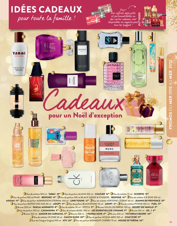 Offre: Idées cadeaux pour les soins personnels