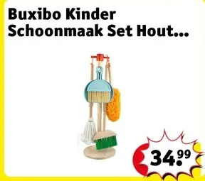 Aanbieding: Buxibo Kinder Schoonmaak Set Hout