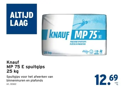 Promotie: MP 75 E spuitgips