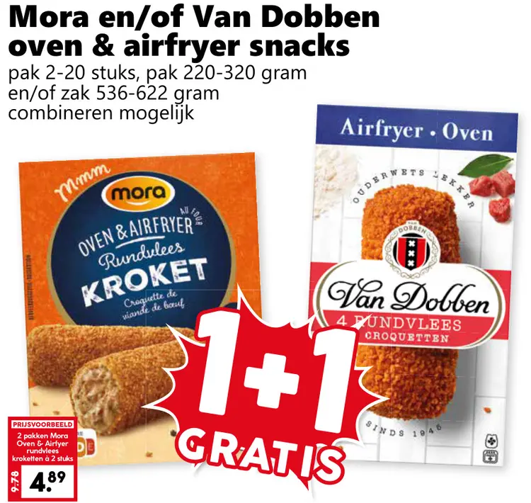 Aanbieding: Mora en/of Van Dobben oven & airfryer snacks