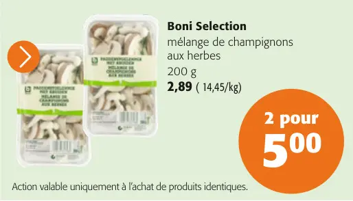 Offre: mélange de champignons aux herbes