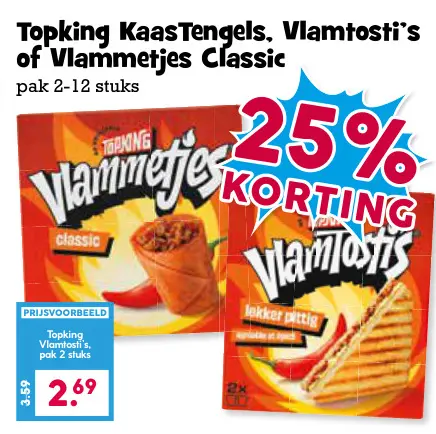 Aanbieding: KaasTengels, Vlamtosti's of Vlammetjes Classic