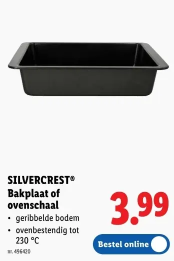 Promotie: Bakplaat of ovenschaal