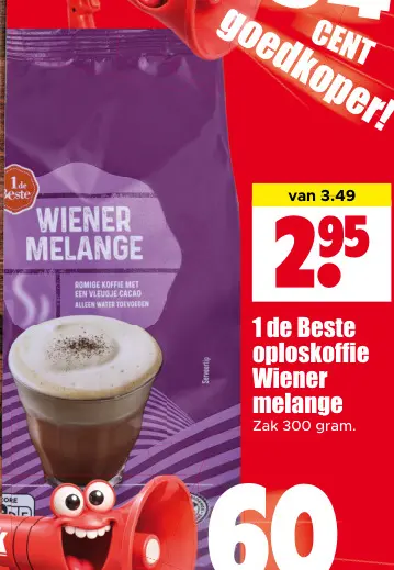 Aanbieding: oploskoffie Wiener melange