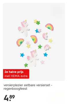 Aanbieding: versierplezier eetbare versierset - regenboog