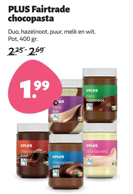Aanbieding: Fairtrade chocopasta