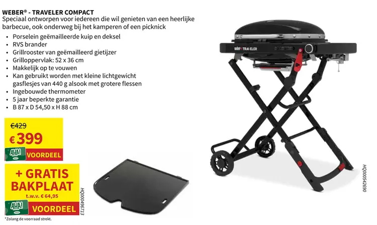Promotie: Traveler compact + gratis bakplaat