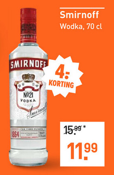 Aanbieding: Smirnoff Wodka