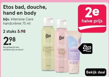 Aanbieding: Etos bad, douche, hand en body
