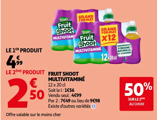 Promotie: Fruit Shoot Multivitaminé