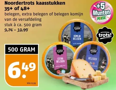 Aanbieding: Noordertrots kaasstukken 35+ of 48+