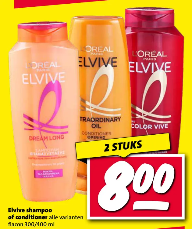 Aanbieding: Elvive shampoo of conditioner