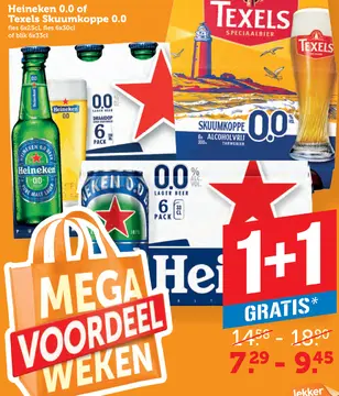 Aanbieding: Heineken 0.0 of Texels Skuumkoppe 0.0