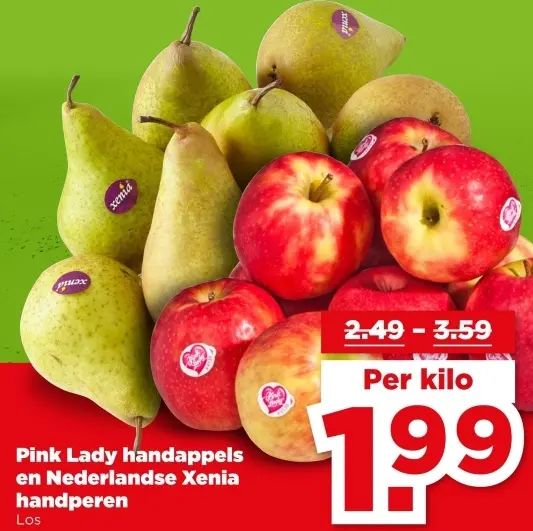 Aanbieding: Pink Lady handappels en Nederlandse Xenia handperen