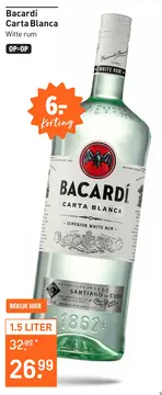 Aanbieding: Bacardí Carta Blanca 150CL