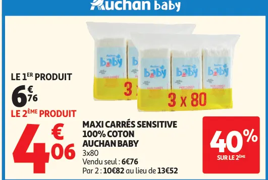 Offre: Maxi carrés sensitive