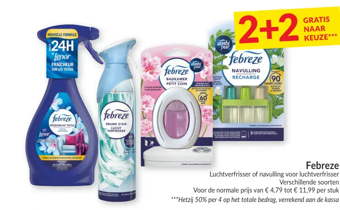 Promotie: Febreze Luchtverfrisser of navulling 