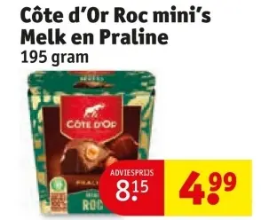 Aanbieding: Roc mini's Melk en Praline