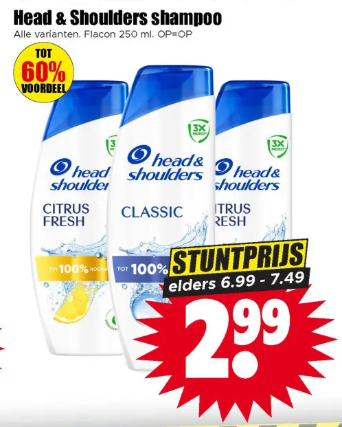 Aanbieding: Head & Shoulders shampoo