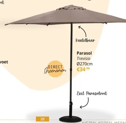 Promotie: Parasol Trevisio