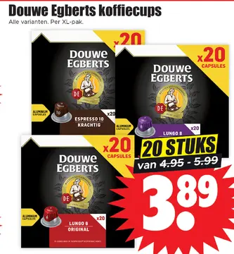 Aanbieding: Douwe Egberts koffiecups
