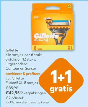 Aanbieding: Gillette Fusion 5 XL mesjes