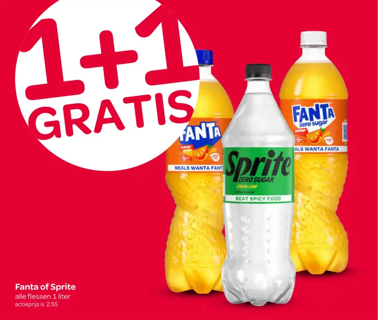 Aanbieding: Fanta of Sprite