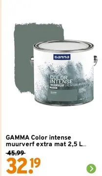 Aanbieding: GAMMA Color intense muurverf extra mat