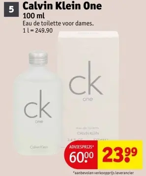 Promotie: Calvin Klein One
