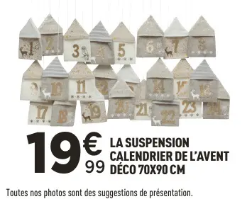 Offre: La suspension calendrier de l'avent